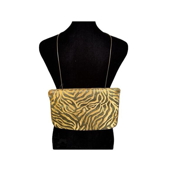 VTG Gold Sequin Clutch Handbag Purse Night Out Party Birthday Princess NWT - Picture 2 of 9